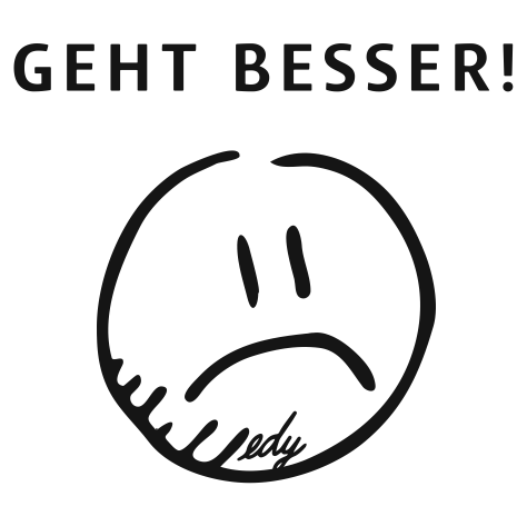 EDY Lehrerstempel fix mit Motiv "Geht Besser" und Text "GEHT BESSER!" 