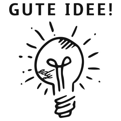 EDY Lehrerstempel fix mit Motiv "Glhbirne" und Text "GUTE IDEE!" 