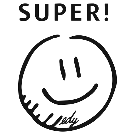 EDY Lehrerstempel fix mit Motiv "Super" und Text "SUPER!" 