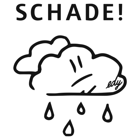 EDY Lehrerstempel fix mit Motiv "Wolke" und Text "SCHADE!" 